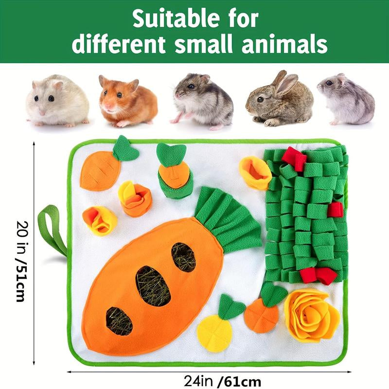 Rabbit Foraging Mat, Non-Slip Pet Sniffing Pad, Pet Sniffing Training Mat, Pet Interactive Toy, Small Animal Supplies