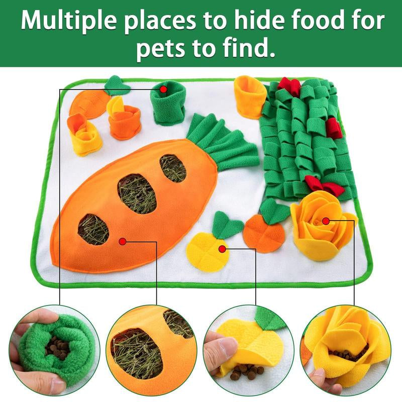 Rabbit Foraging Mat, Non-Slip Pet Sniffing Pad, Pet Sniffing Training Mat, Pet Interactive Toy, Small Animal Supplies