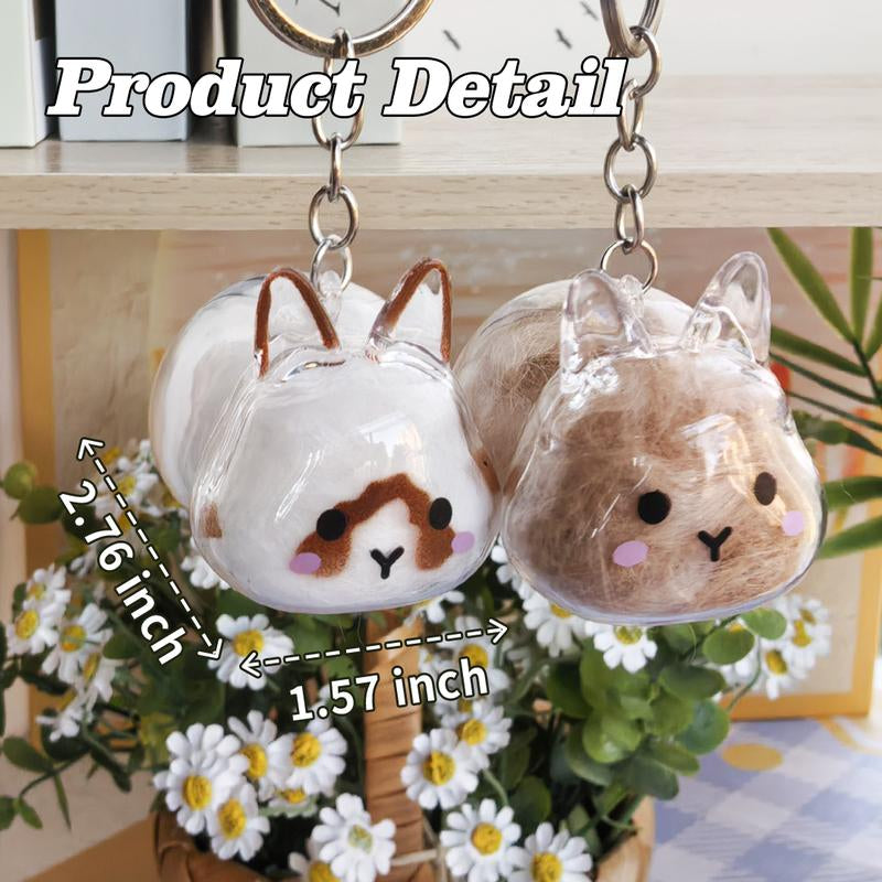 Cute Rabbit Fur Memory Charm-Shaped Charm for Collecting Pet Fur, Memorial Gift for Bunny Lovers