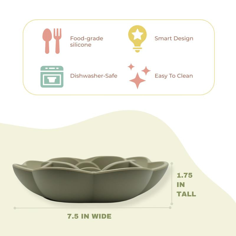 HANARA Rose-Shaped Silicone Slow Feeder Bowl for Dogs & Cats | Bpa-Free, Non-Slip Suction Base, Dishwasher Safe, Elegant Design