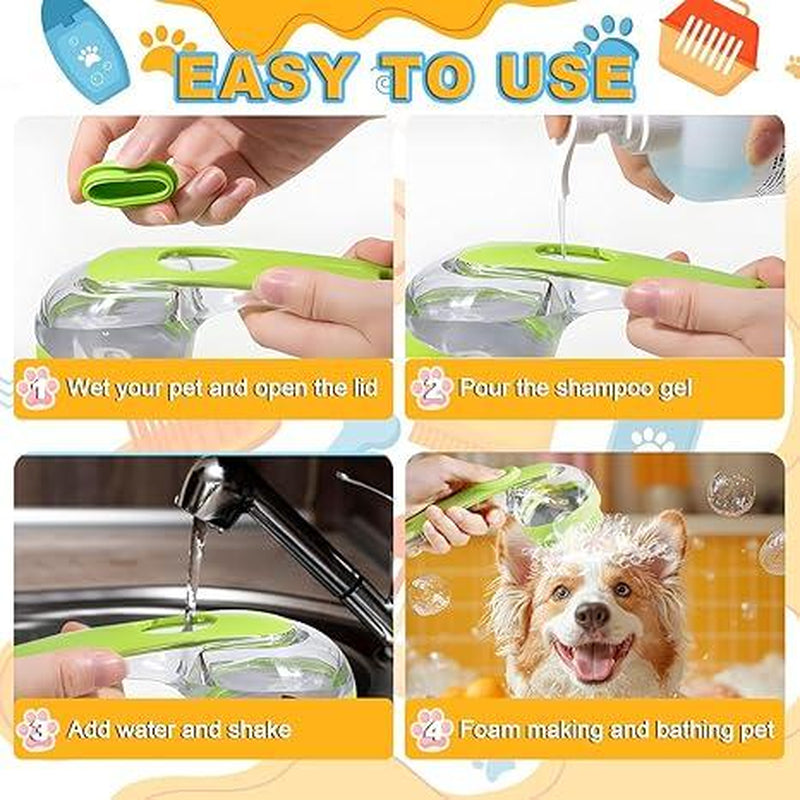 2025 Upgraded Pet Bath Brush Dog Cat Grooming Massage Wash Brush Deshedding Shower Tool for Bathing Silicone Bristle Soft Dispenser Silicone Massager