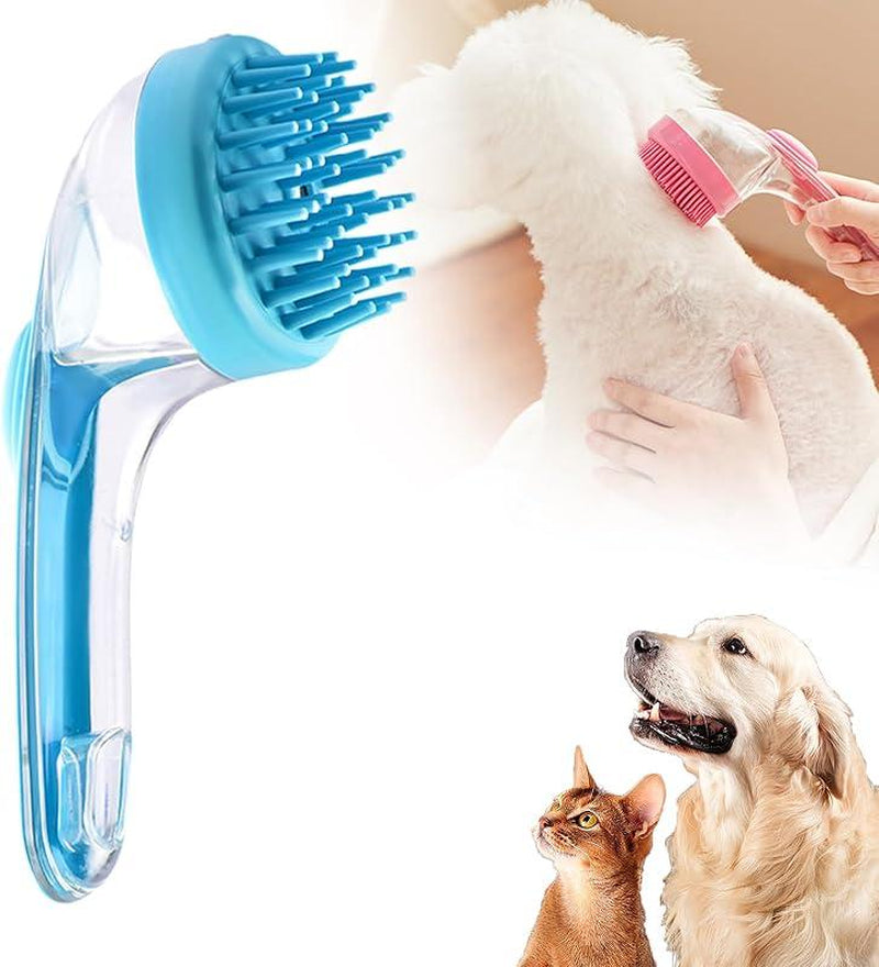 2025 Upgraded Pet Bath Brush Dog Cat Grooming Massage Wash Brush Deshedding Shower Tool for Bathing Silicone Bristle Soft Dispenser Silicone Massager
