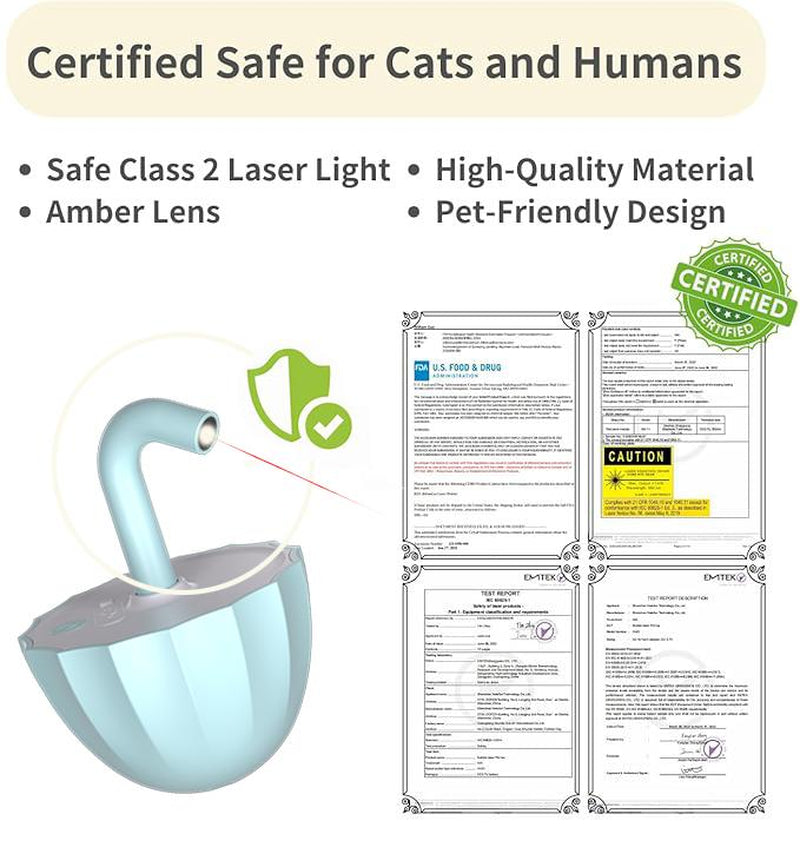 Cat Laser Toy-Pet Automatic Laser Cat Toy-Tumbler Interactive Toy for Kittens-Usb Charging-360-Degree Irregular Rotation-Three Adjustable Modes Stuff