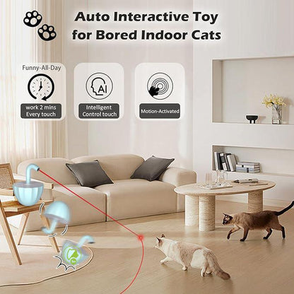 Cat Laser Toy-Pet Automatic Laser Cat Toy-Tumbler Interactive Toy for Kittens-Usb Charging-360-Degree Irregular Rotation-Three Adjustable Modes Stuff