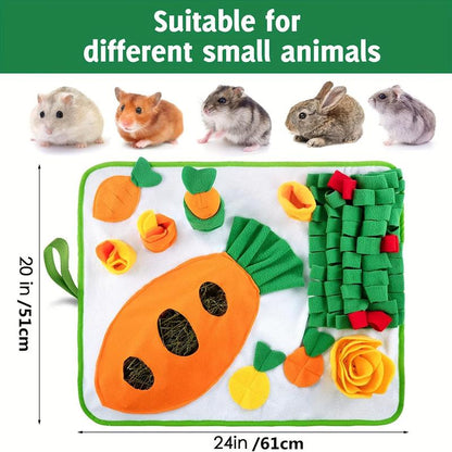 Rabbit Foraging Mat, Non-Slip Pet Sniffing Pad, Pet Sniffing Training Mat, Pet Interactive Toy, Small Animal Supplies