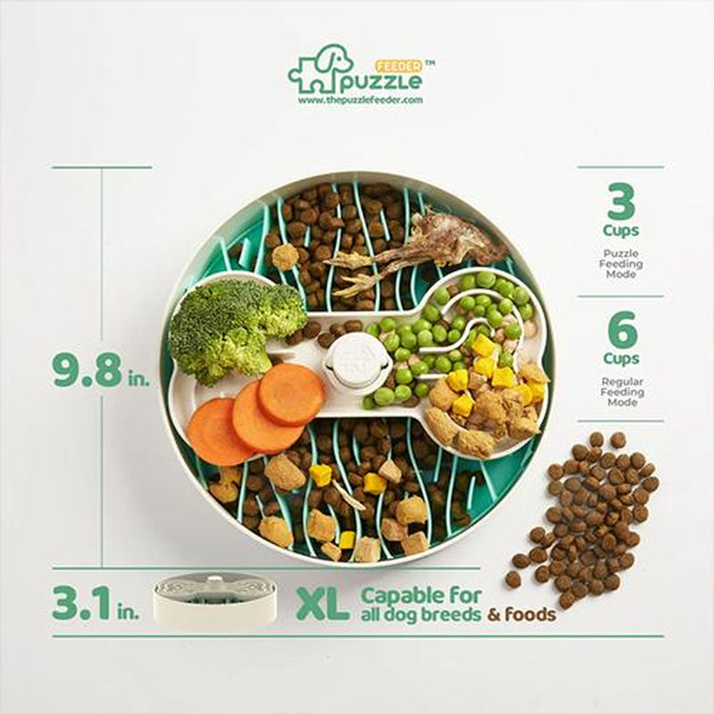 Puzzle Feeder, Slow Feeder Dog Bowl with 4 Slow Feeder Modes