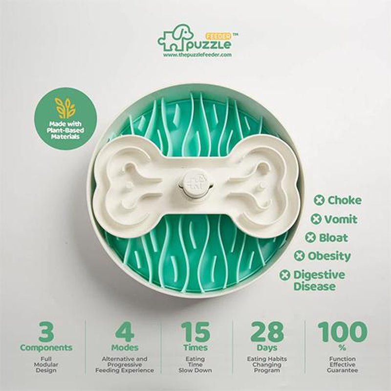 Puzzle Feeder, Slow Feeder Dog Bowl with 4 Slow Feeder Modes