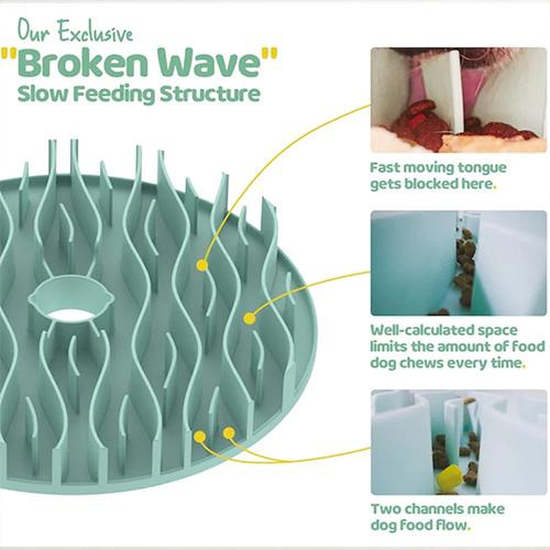 Puzzle Feeder, Slow Feeder Dog Bowl with 4 Slow Feeder Modes