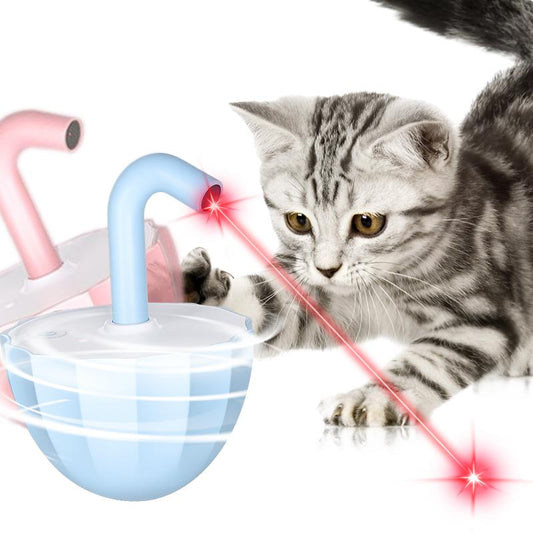 Cat Laser Toy-Pet Automatic Laser Cat Toy-Tumbler Interactive Toy for Kittens-Usb Charging-360-Degree Irregular Rotation-Three Adjustable Modes Stuff