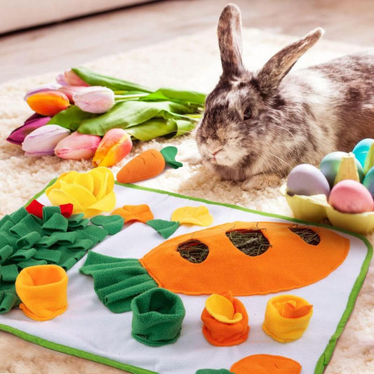 Rabbit Foraging Mat, Non-Slip Pet Sniffing Pad, Pet Sniffing Training Mat, Pet Interactive Toy, Small Animal Supplies