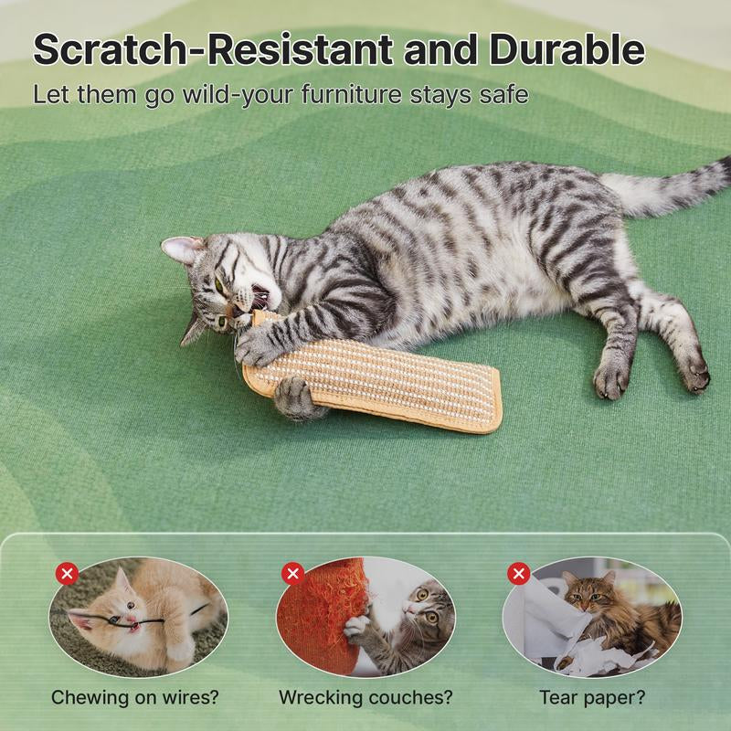 Potaroma Interactive Catnip Chew Toy with [6000Mg A+ Organic Catnip], Soft Sisal Material Scratching and Kicker Cat Toys for Indoor Kittens, Drives Bored Cats Crazy with Fun