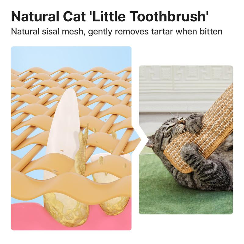 Potaroma Interactive Catnip Chew Toy with [6000Mg A+ Organic Catnip], Soft Sisal Material Scratching and Kicker Cat Toys for Indoor Kittens, Drives Bored Cats Crazy with Fun